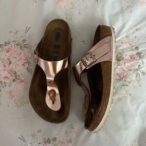 Rose gold Birkenstocks